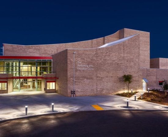 Calabasas-High-School-Performing-Arts-Education-Center-6-Entry-at-Night